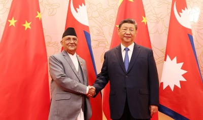  प्रधानमन्त्री ओली र चिनियाँ राष्ट्रपति सी चिनफिङबीच भेटवार्ता 